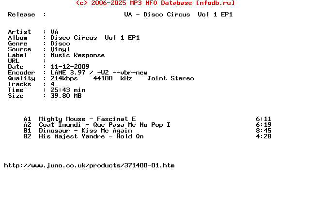 VA-Disco_Circus_Vol_1_Ep1-(MRR1004EP1)-Vinyl-2009