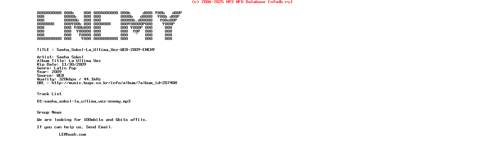 Sasha_Sokol-La_Ultima_Vez-WEB-2009-ENEMY