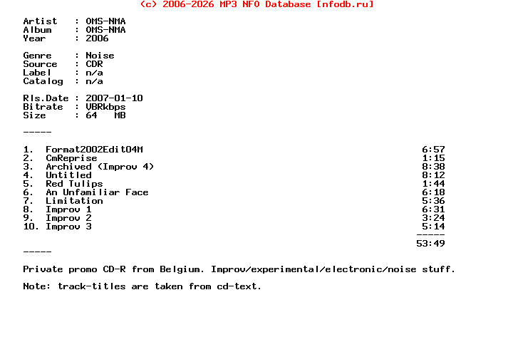 Oms-Nma-Oms-Nma-Promo-CDR-2006