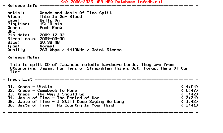 VA-Xrade_And_Waste_Of_Time-This_Is_Our_Blood_Split-2009