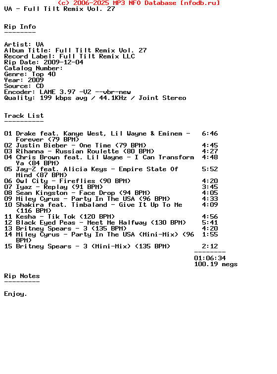 VA-Full_Tilt_Remix_Vol._27-2009