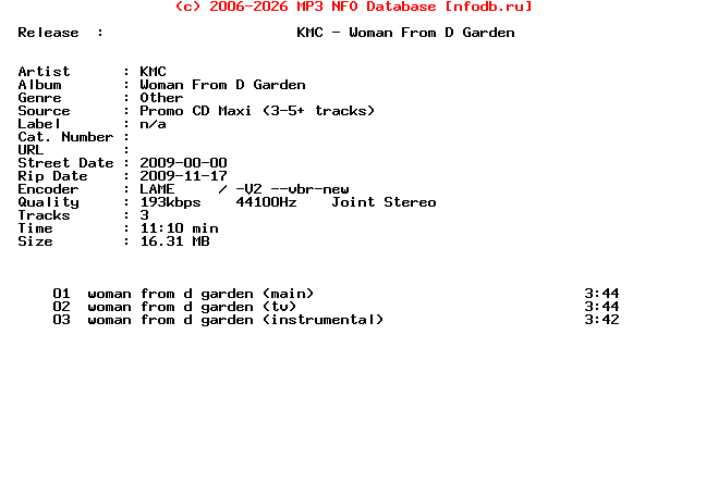 Kmc-Woman_From_D_Garden-Promo_CDM-2009