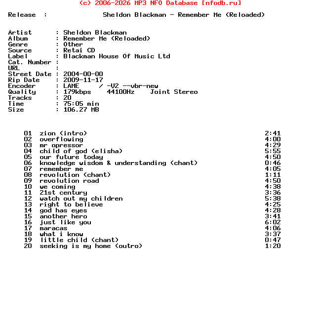 Sheldon_Blackman-Remember_Me_(RELOADED)-CD-2004