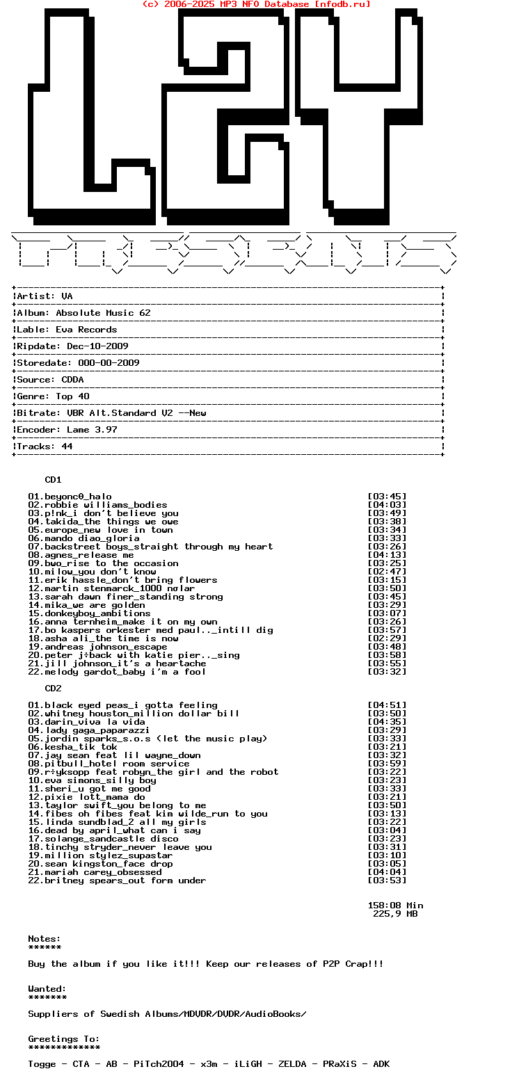 VA-Absolute_Music_62-2CD-SE-2009-LzY