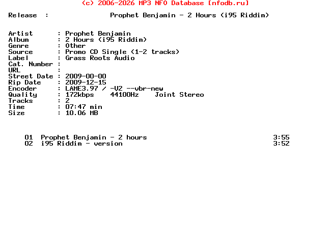 Prophet_Benjamin-2_Hours_(I95_RIDDIM)-Promo_CDS-2009