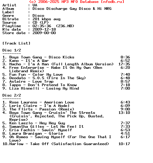 VA-Disco_Discharge_Gay_Disco_And_Hi_Nrg-2CD-2009