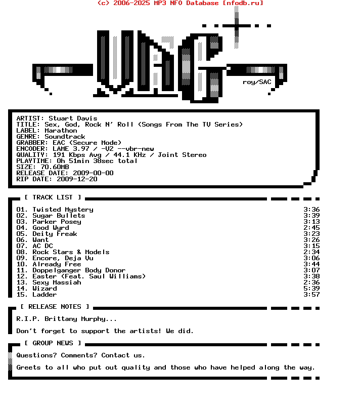 Stuart_Davis-Sex_God_Rock_N_Roll_(SONGS_FROM_THE_TV_SERIES)-Ost-(PROMO)-2009