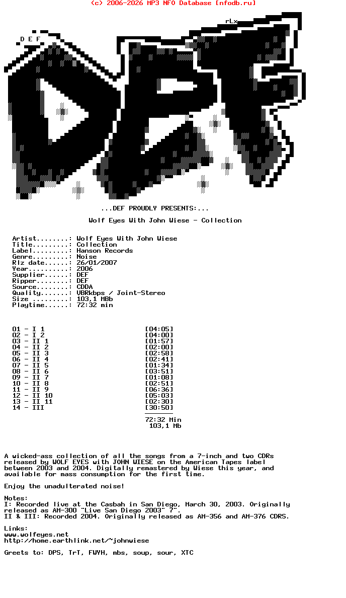 Wolf_Eyes_With_John_Wiese-Collection-(HN155)-2006