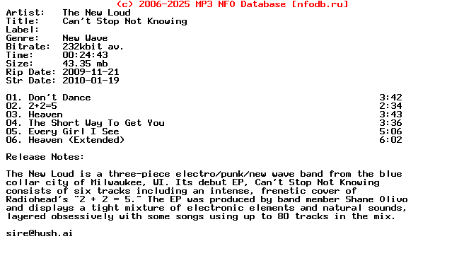 The_New_Loud-Cant_Stop_Not_Knowing-(PROMO_EP)-2010