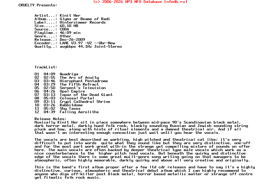 Kinit_Her_-_Glyms_Or_Beame_Of_Radicall_Truthes-Hinterzimmer_Records-2009-CRUELTY