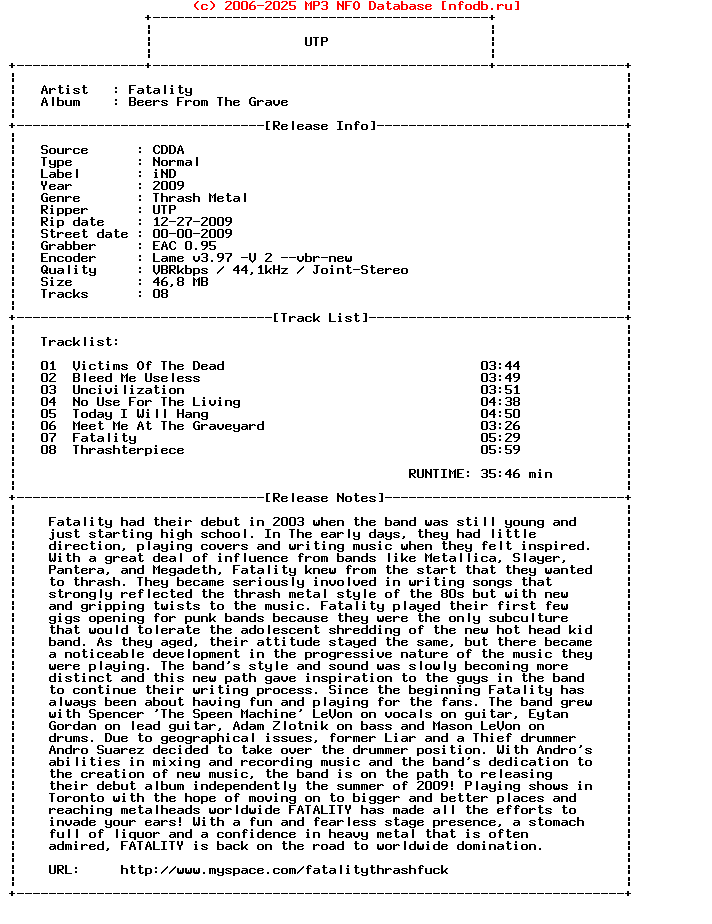 Fatality-Beers_From_The_Grave-2009-UTP