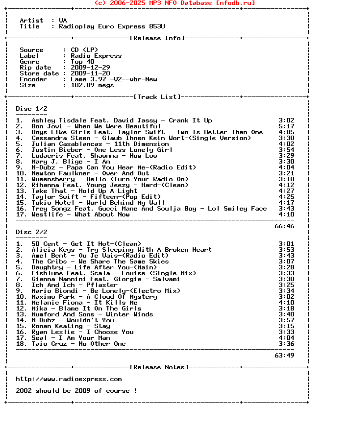 VA-Radioplay_Euro_Express_853U-2CD-Dirfix-2009