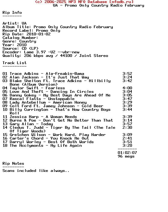 VA-Promo_Only_Country_Radio_February-2010