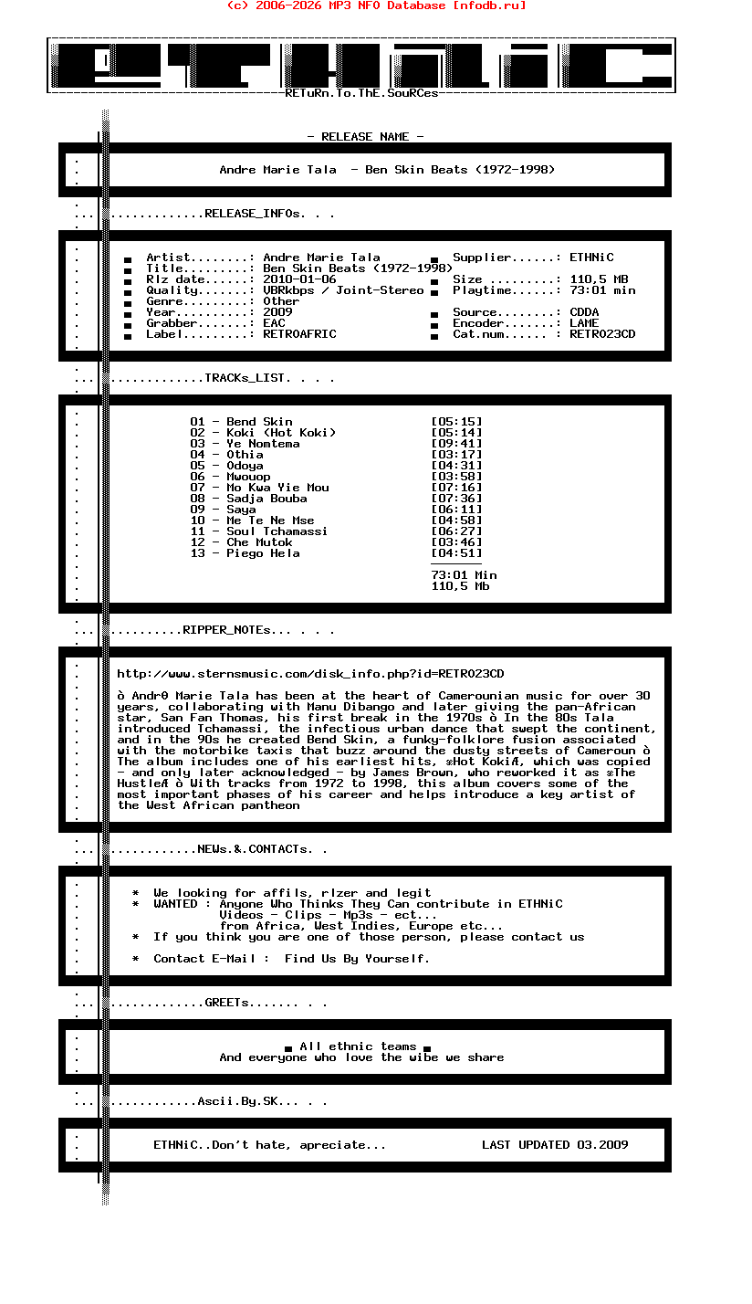 Andre_Marie_Tala-Ben_Skin_Beats_(1972-1998)-Cm-2009-ETHNiC