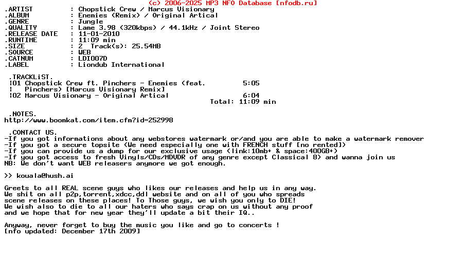 Chopstick_Crew_And_Marcus_Visionary-Enemies_(REMIX)_And_Original_Artical-(LDI007D)-WEB-2009-KOUALA