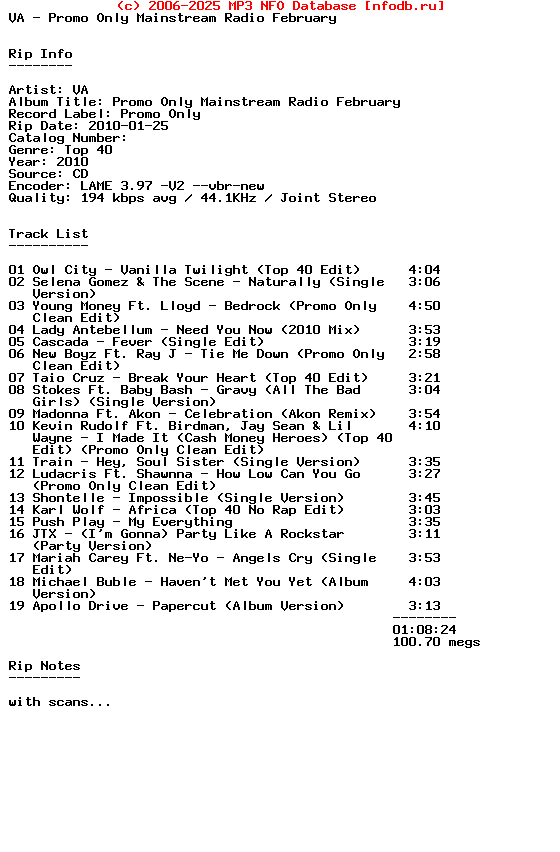 VA-Promo_Only_Mainstream_Radio_February-2010