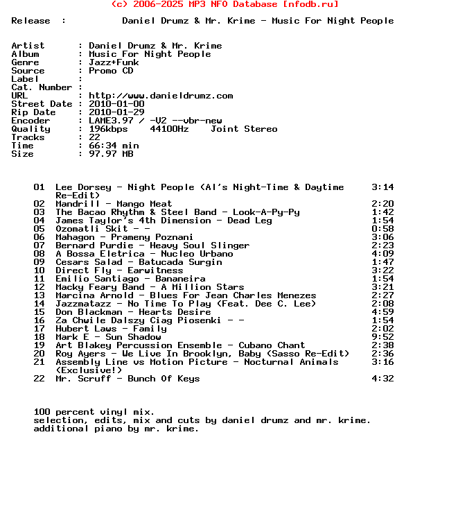 Daniel_Drumz_And_Mr._Krime-Music_For_Night_People-Promo_CD-2010