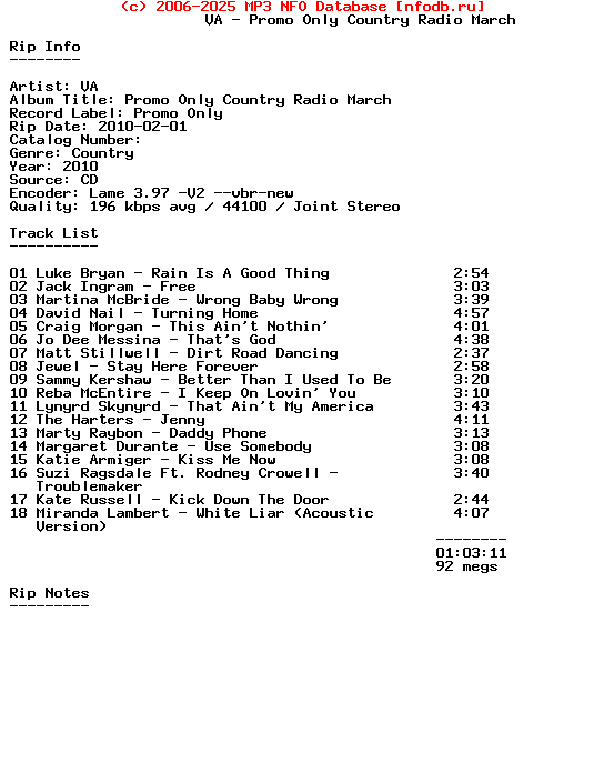 VA-Promo_Only_Country_Radio_March-2010