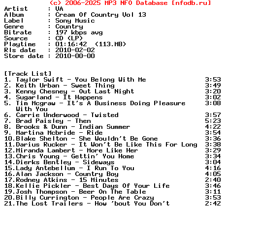 VA-Cream_Of_Country_Vol_13-2010