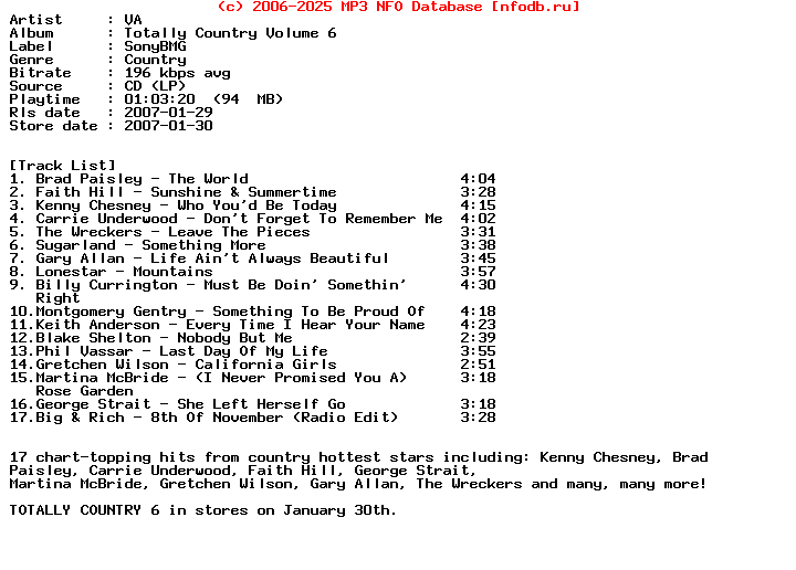 VA-Totally_Country_Vol_6-2007
