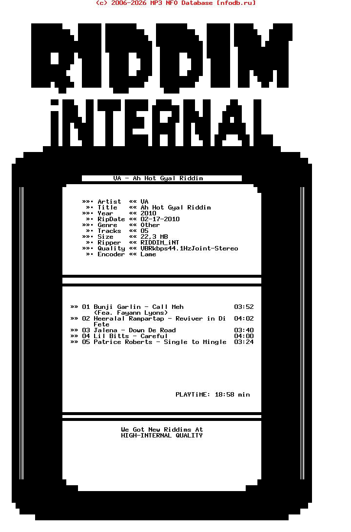 VA-Ah_Hot_Gyal_Riddim-Promo_CDR-2010-RIDDIM_iNT