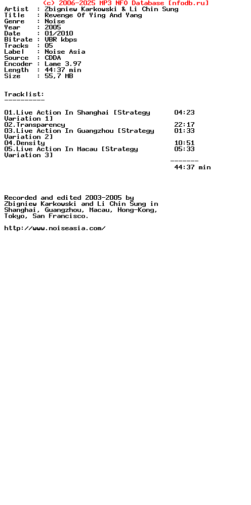 Zbigniew_Karkowski_And_Li_Chin_Sung-Revenge_Of_Ying_And_Yang-2005