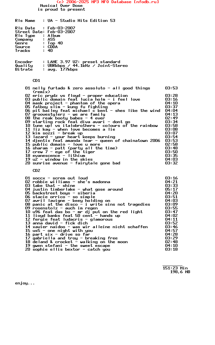 VA_-_Studio_Hits_Edition_53-2CD-Bootleg-2007
