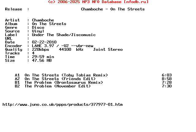 Chamboche-On_The_Streets-(UTS004)-Vinyl-2010