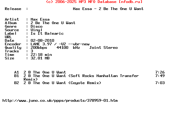 Max_Essa-2_Be_The_One_U_Want-(ISIT010)-Vinyl-2010