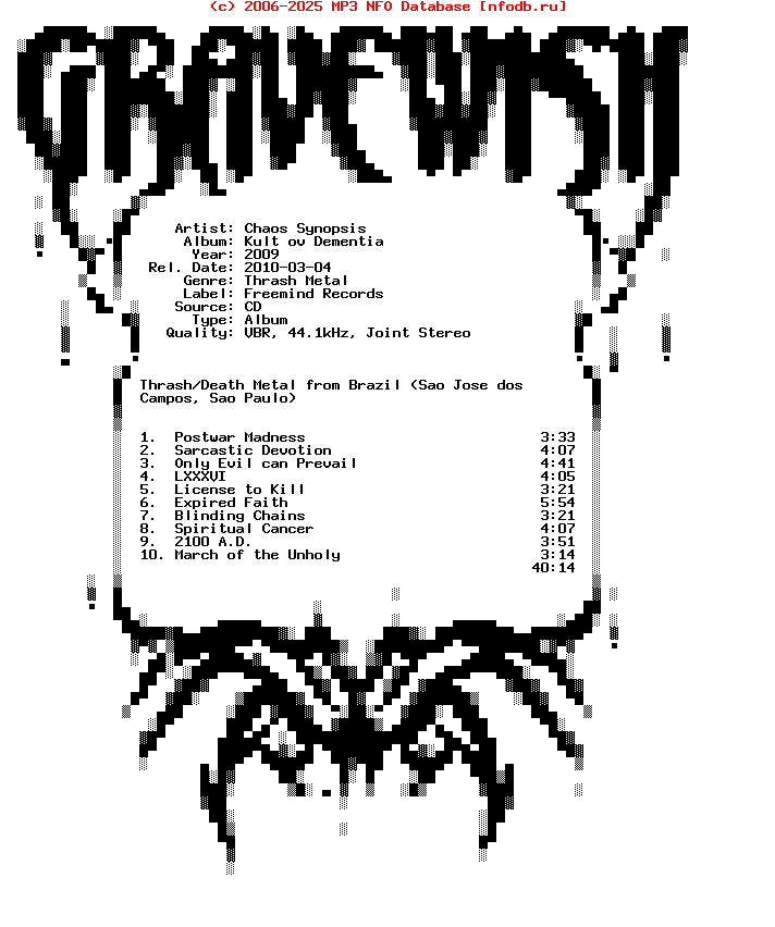 Chaos_Synopsis-Kult_Ov_Dementia-2009