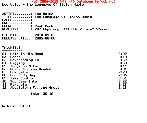 Low_Value-The_Language_Of_Stolen_Music-2005