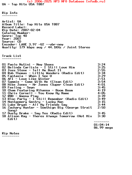 VA-Top_Hits_Usa_T887-2007