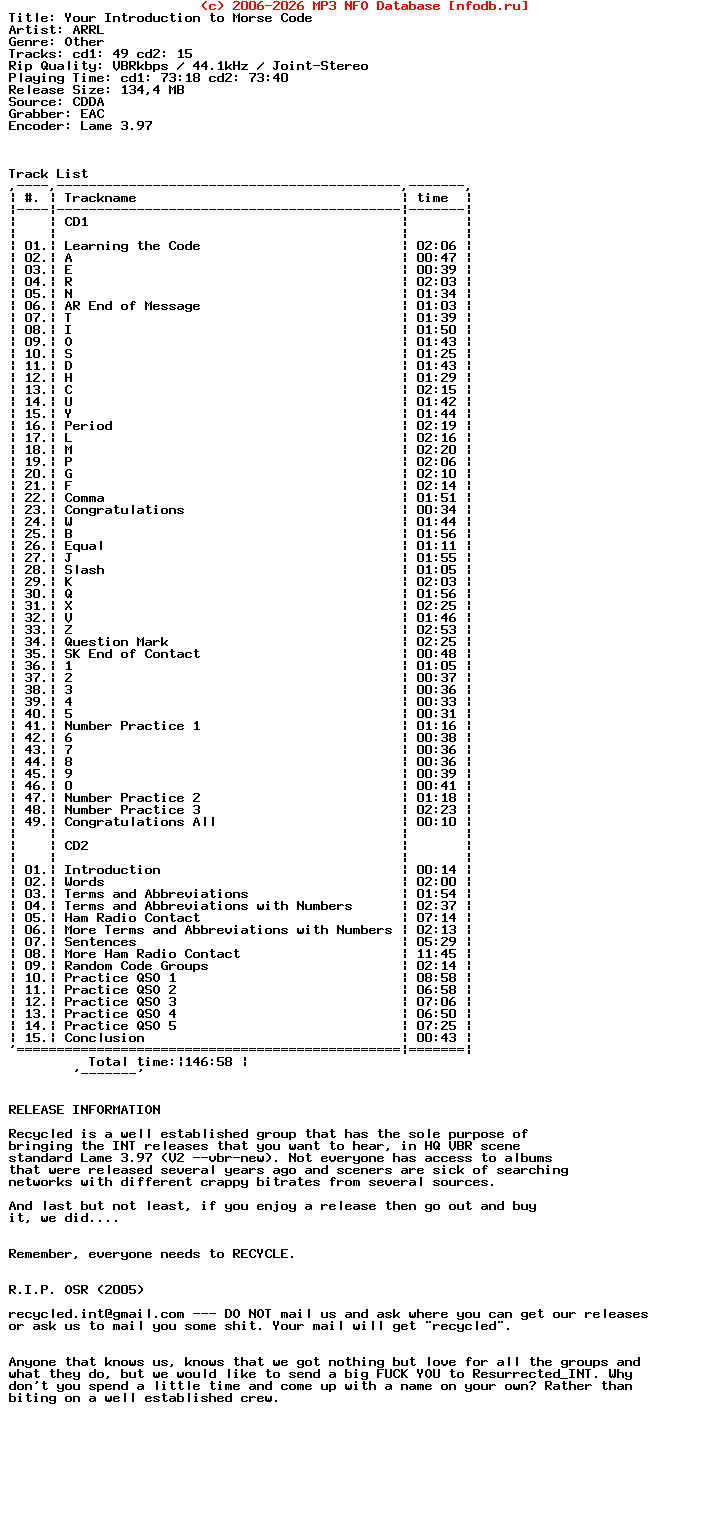 Arrl-Your_Introduction_To_Morse_Code-2CD-Retail-2001-Recycled_INT