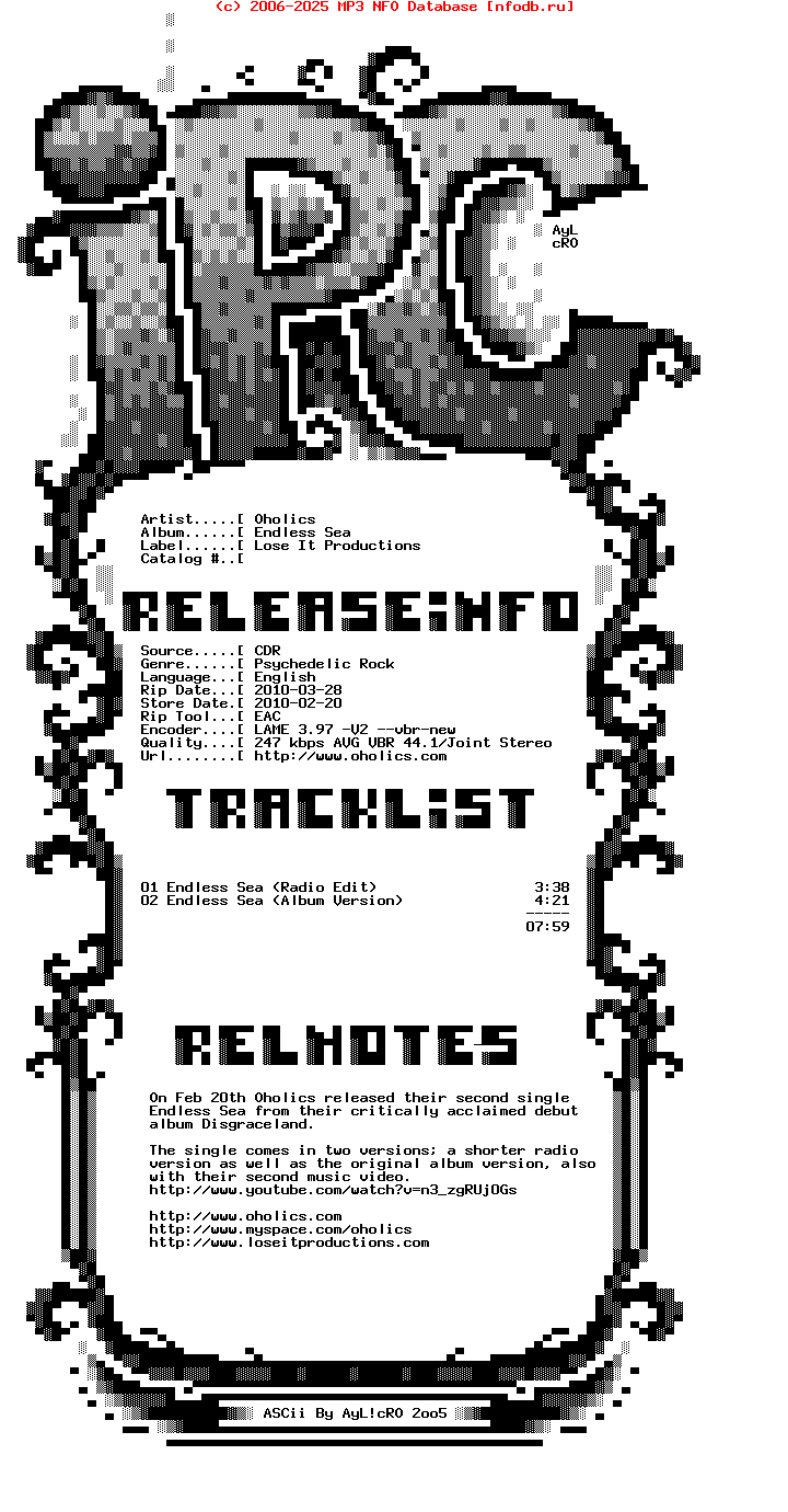 Oholics-Endless_Sea-Promo-CDR-2010