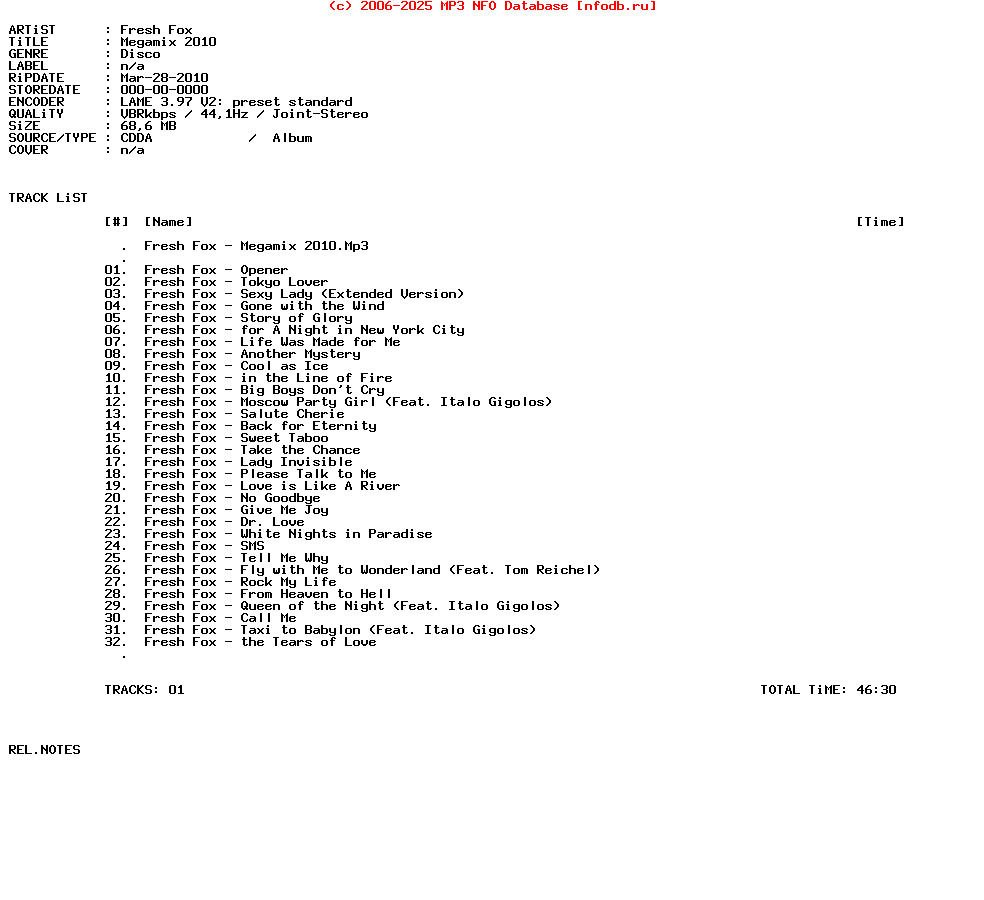 Fresh_Fox-Megamix_2010-2010