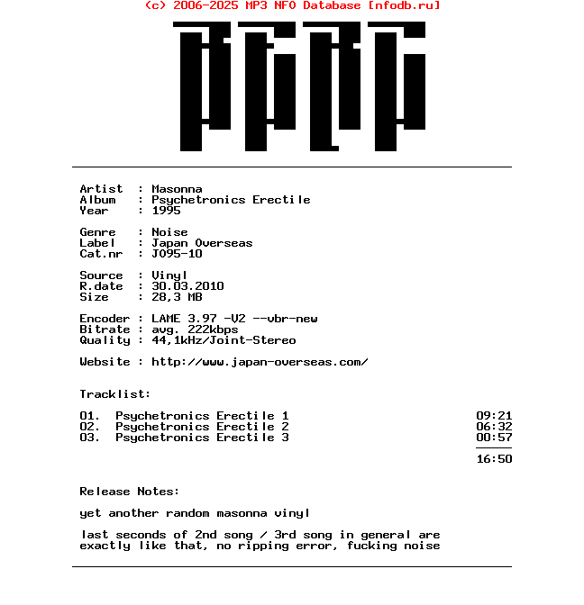 Masonna-Psychetronics_Erectile-Lp-1995-BERC