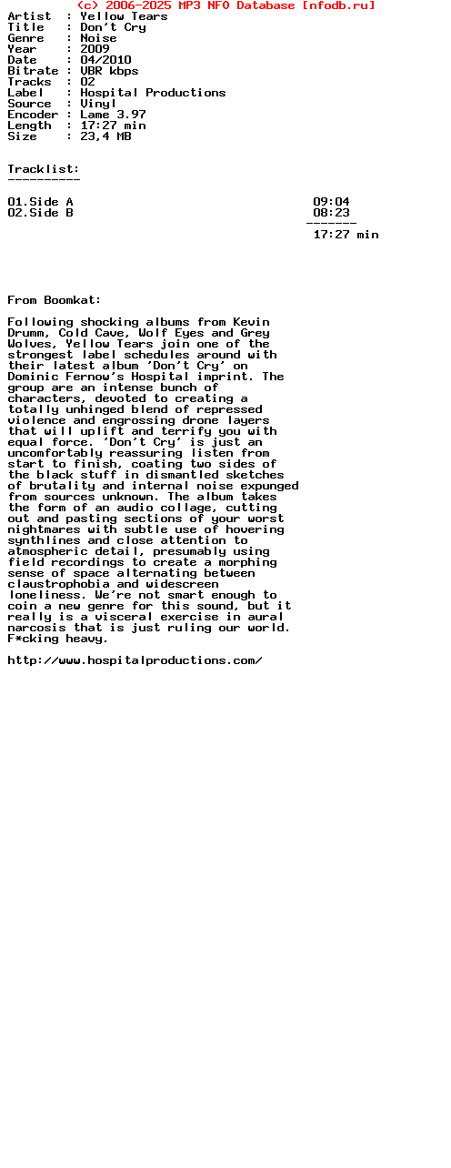 Yellow_Tears-Dont_Cry-Lp-2009