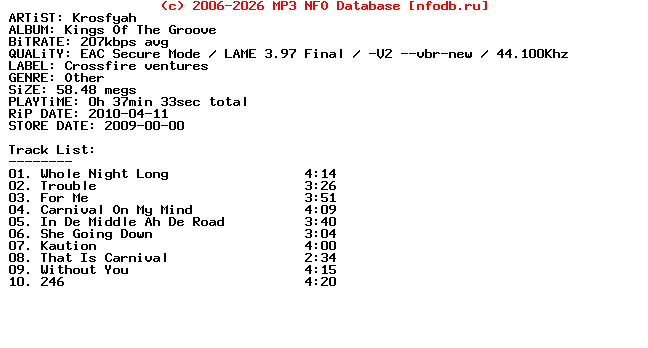 Krosfyah-Kings_Of_The_Groove-2009