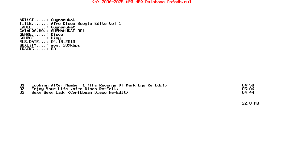 Guynamukat-Afro_Disco_Boogie_Edits_Vol_1-Bootleg_Vinyl-2010