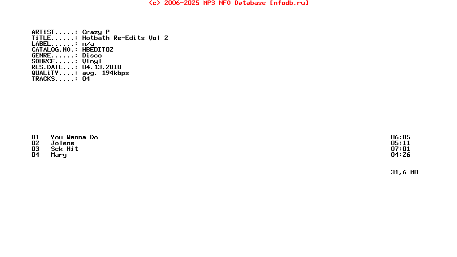 Crazy_P-Hotbath_Re-Edits_Vol_2-Bootleg_Vinyl-2010