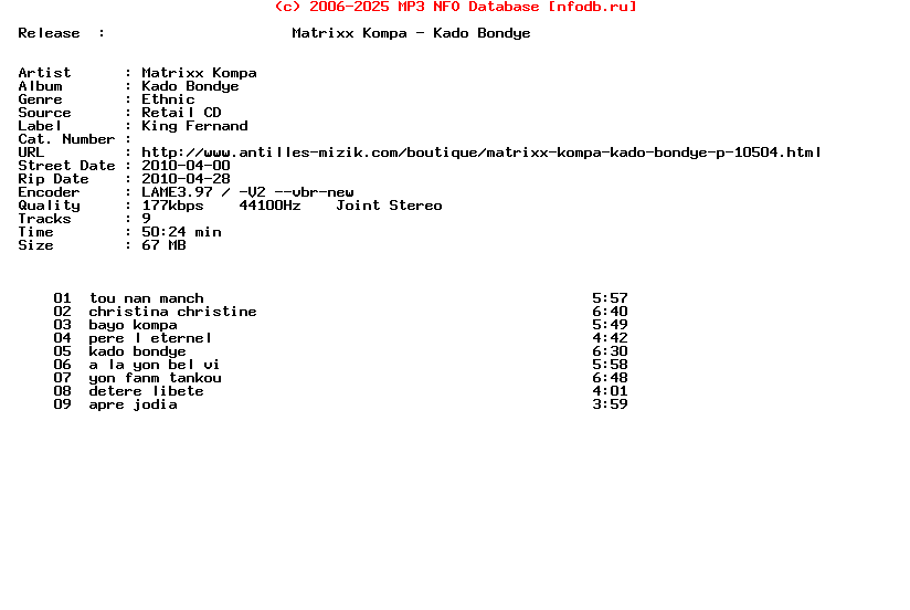 Matrixx_Kompa-Kado_Bondye-CD-FR-2010