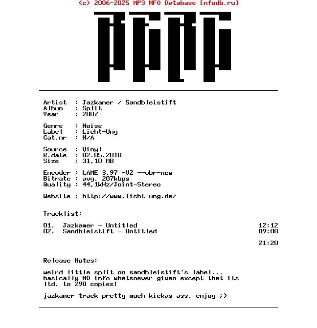 Jazkamer-Sandbleistift--Split-Lp-2007-BERC