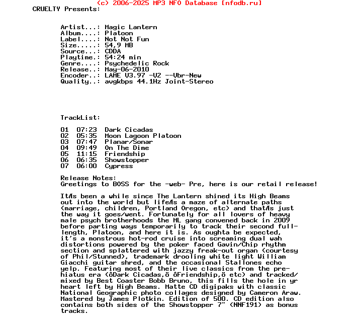 Magic_Lantern_-_Platoon-Not_Not_Fun-2010-CRUELTY