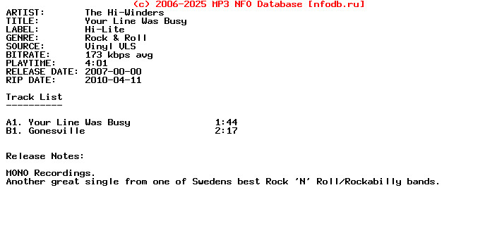 The_Hi-Winders-Your_Line_Was_Busy-VLS-2007