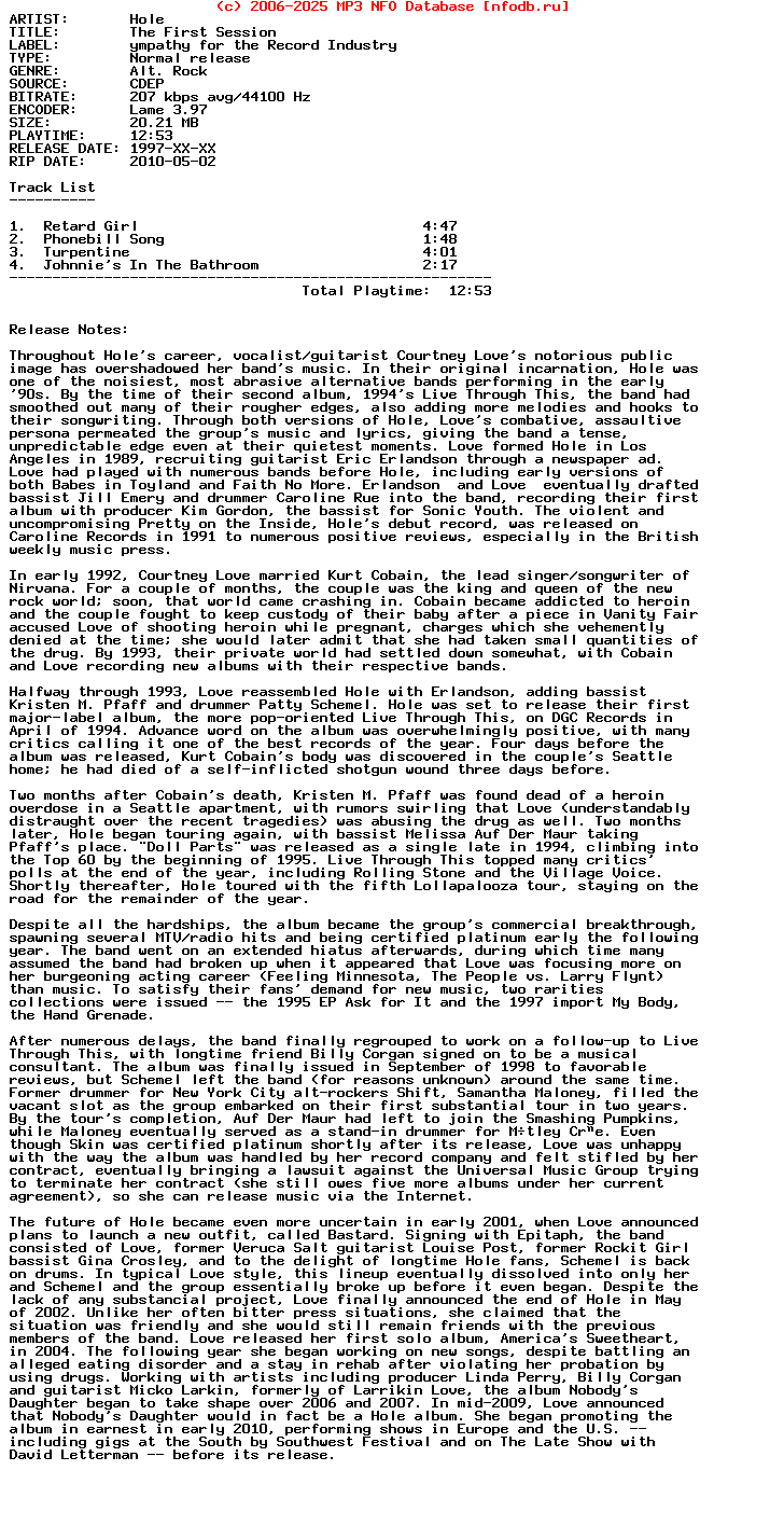 Hole-The_First_Session-(CDEP)-1997-HiTS_iNT