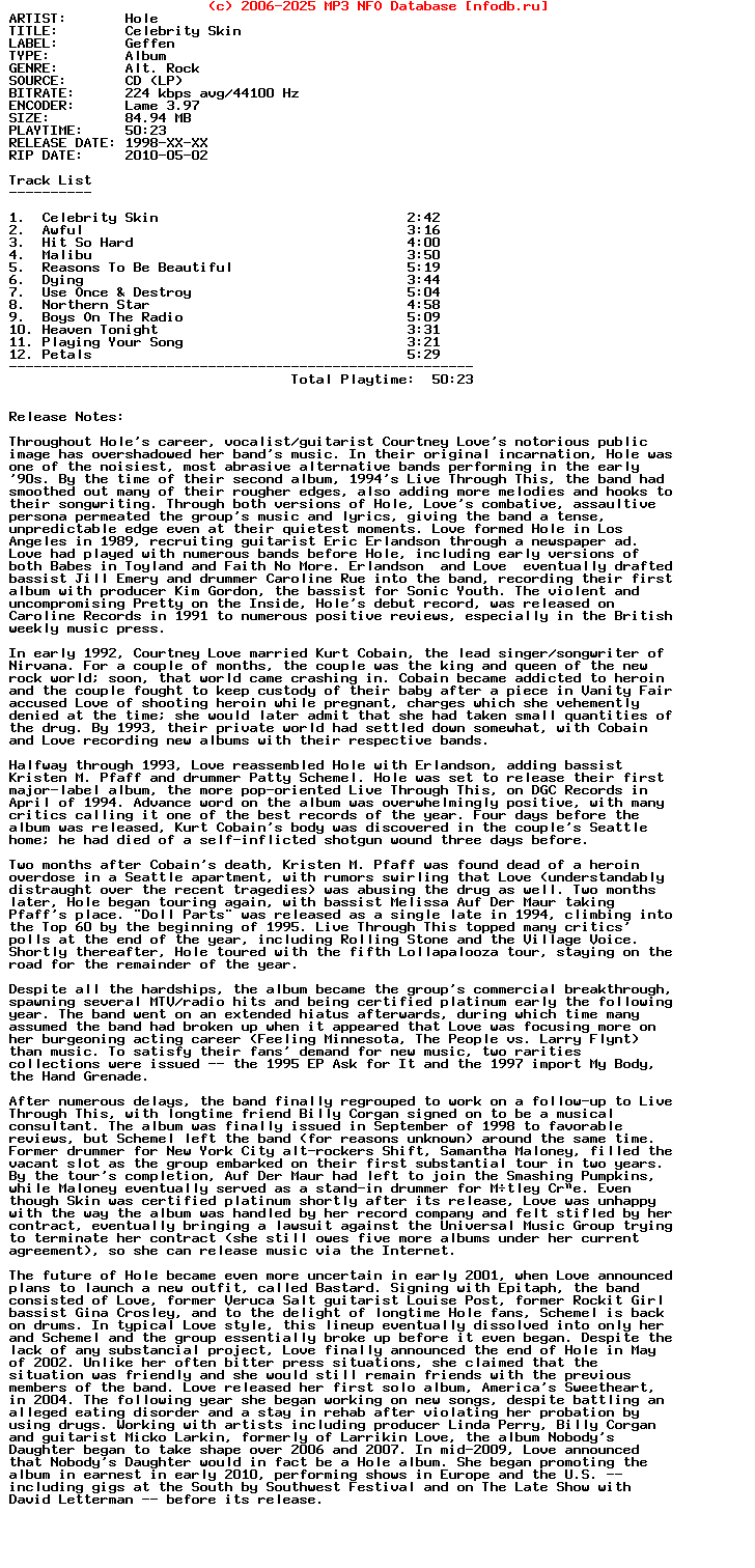 Hole-Celebrity_Skin-1998-HiTS_iNT