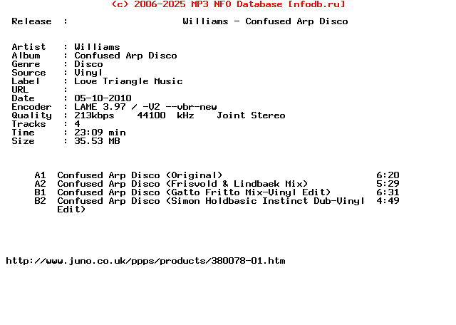 Williams-Confused_Arp_Disco-(LTM011)-Vinyl-2010