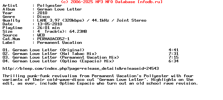 Pollyester-German_Love_Letter-(PERMAVAC052-1)-WEB-2010-KOUALA