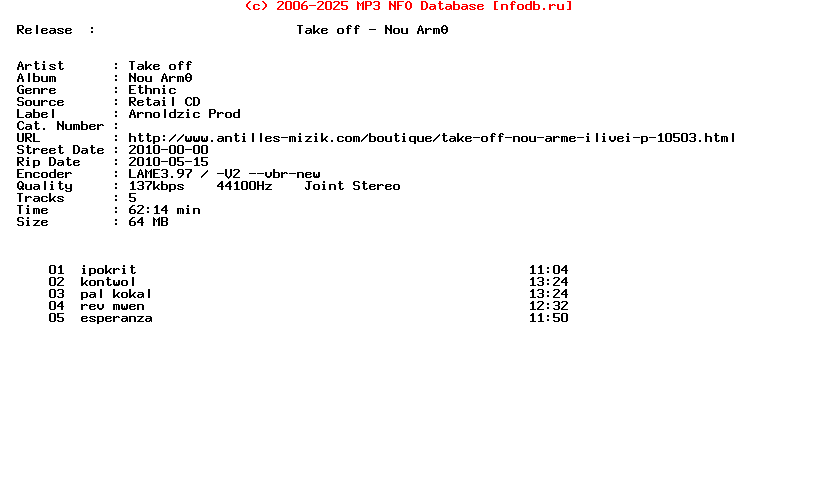 Take_Off-Nou_Arme-CD-FR-2010