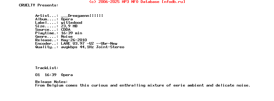 Dreagaenn_-_Opera-CDR-Wittedood-2009-CRUELTY